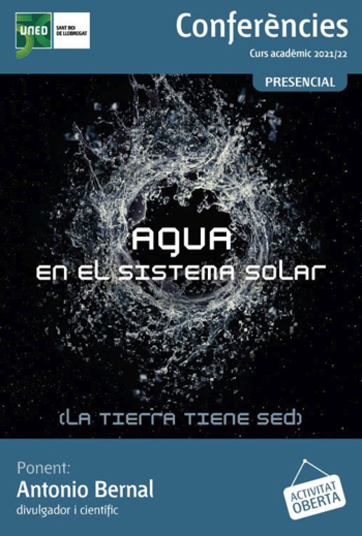 CONFERÈNCIA: "AIGUA EN EL SISTEMA SOLAR" 19 MAIG 2022