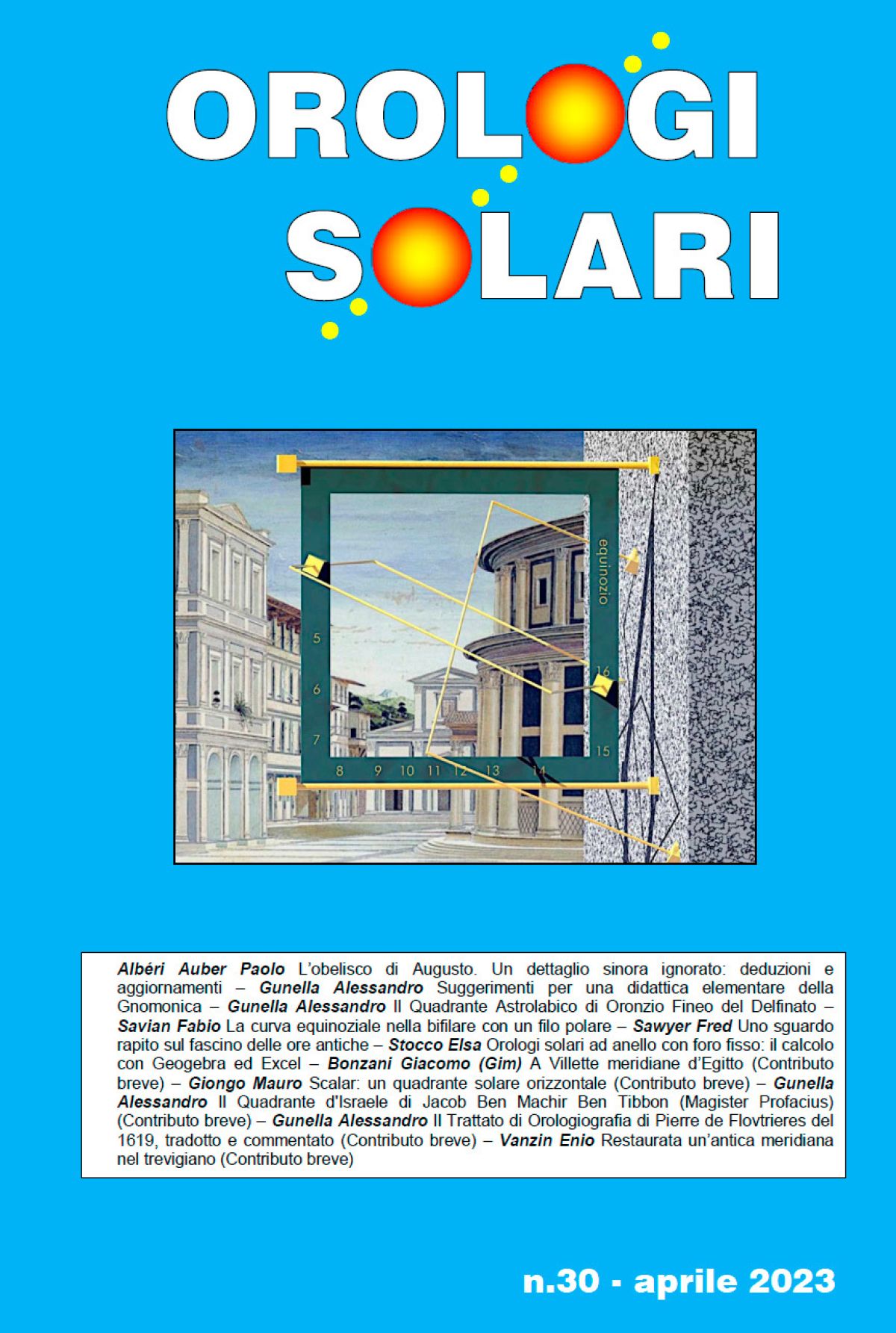 Orologi Solari n. 30,  abril 2023