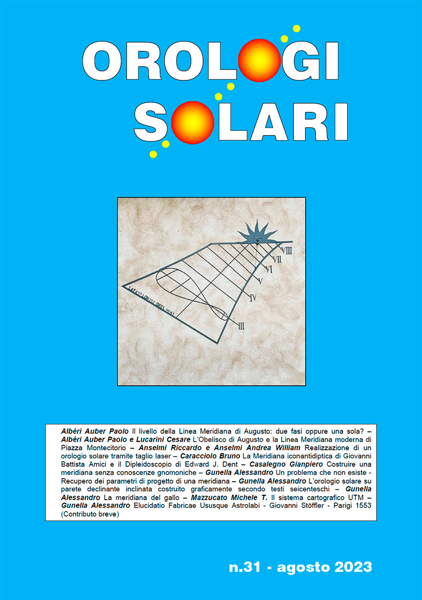Orologi Solari n. 31, agost 2023